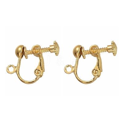 Brass Screw Clip Earring Converter EC143-NFG-1
