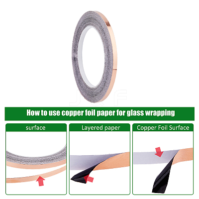 Copper Foil Tapes with Adhesive Back AJEW-WH0348-409A-1