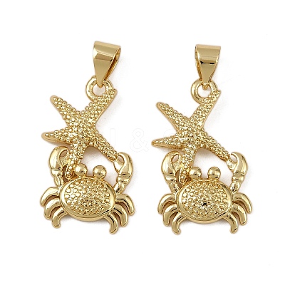 Brass Pendants KK-I358-057G-1