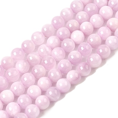 Natural Kunzite Beads Strands G-D856-03-6mm-01-1