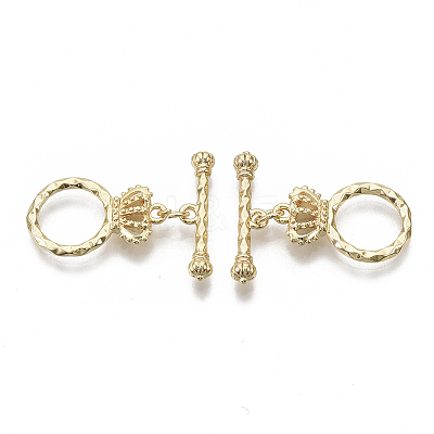 Brass Toggle Clasps X-KK-S354-218-NF-1