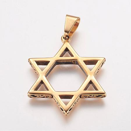 304 Stainless Steel Pendants STAS-P137-16G-1