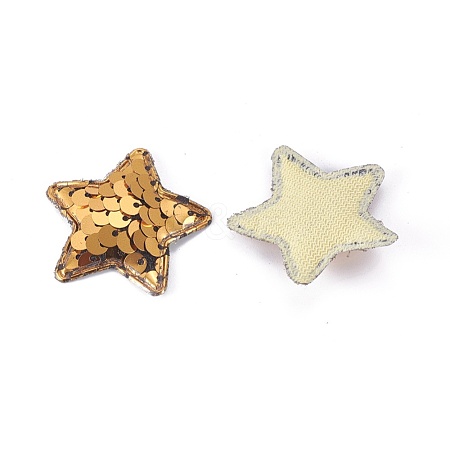 Paillette/Sequin & Cloth Iron On Patches DIY-WH0143-31C-1