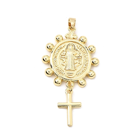 Brass Big Pendants KK-CBA459D-02G-03-1