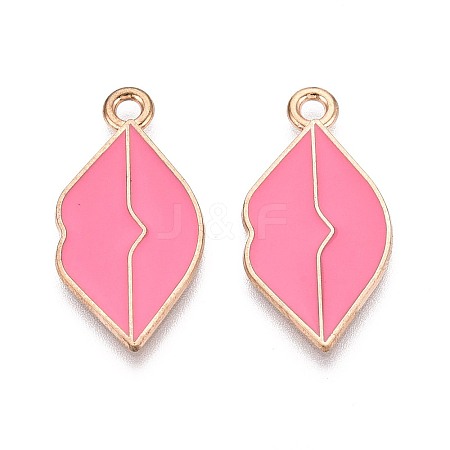 Alloy & Enamel Pendants ENAM-T021-60B-G-1