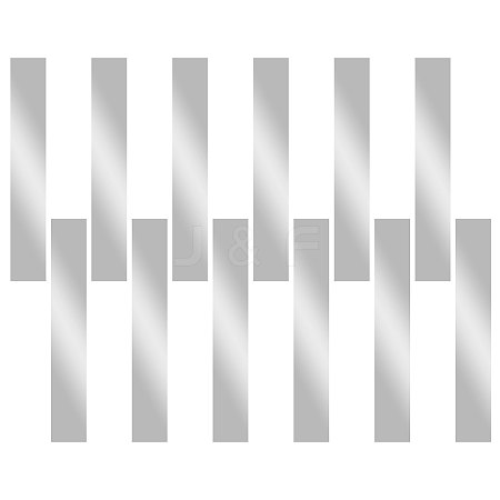 12Pcs 304 Stainless Steel Blank Sheets STAS-OC0001-38B-1