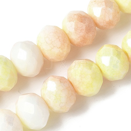 Electroplate Glass Beads Strands LAMP-S068-11G-1