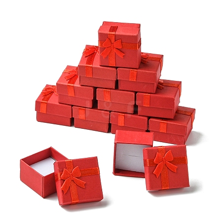 12Pcs Valentines Day Presents Packages Cardboard Ring Boxes CBOX-YW0001-04A-1