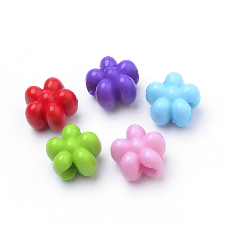Opaque Acrylic European Beads X-SACR-Q190-26-1