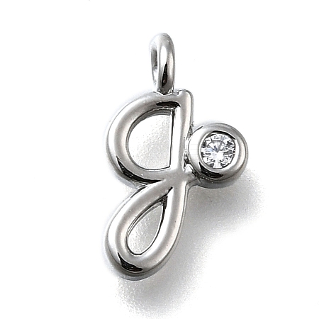 Brass Micro Pave Cubic Zirconia Pendants KK-B132-12P-G-1