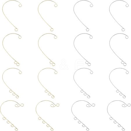 Unicraftale 48Pcs 8 Style 316 Stainless Steel Ear Cuff Findings STAS-UN0038-18-1