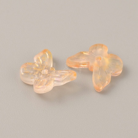 Handmade Golde Sand Lampwork Beads LAMP-WH0001-11E-1