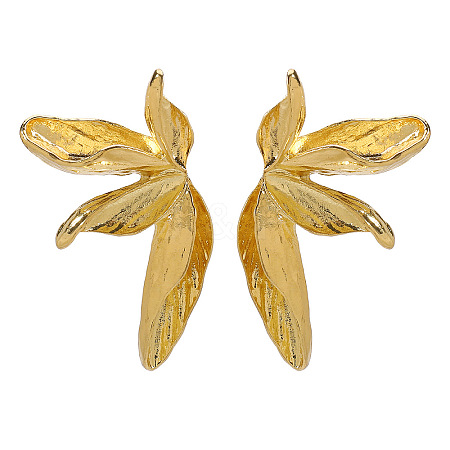 Alloy Stud Earrings LS-EJEW-D300-02G-05-1