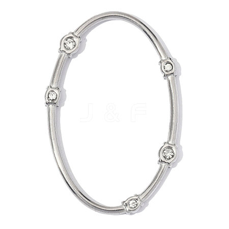 304 Stainless Steel with Crystal Rhinestone Pendants RB-OY001-80P-01-1