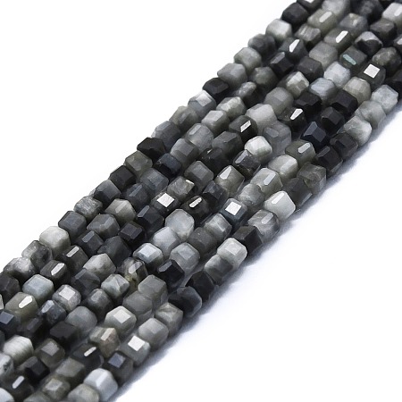 Natural Hawk's Eye Beads Strands G-P457-B01-44-1