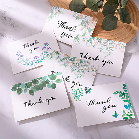 6Pcs 6 Styles Rectangle Thank You Greeting Cards HULI-PW0002-141C-1