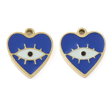 Ion Plating(IP) 304 Stainless Steel Enamel Charms STAS-U032-05G-1