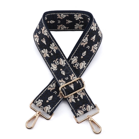 Flower Pattern Nylon Canvas Handbag Webbing Bag Straps PW-WG871BD-04-1