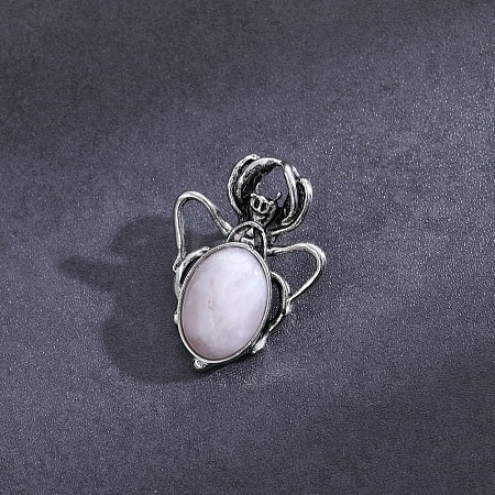 Natural Rose Quartz Pendants PW-WG1612F-02-1