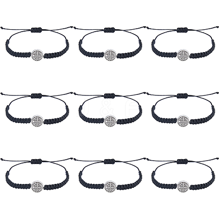 10Pcs Adjustable Alloy Link Bracelets BJEW-DC0001-28-1