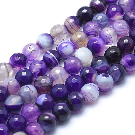 Natural Agate Beads G-J371-13-10mm-1