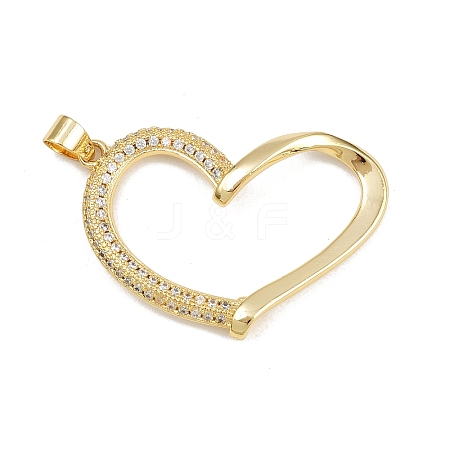 Brass Micro Pave Cubic Zirconia Pendants KK-C132-03B-G-1