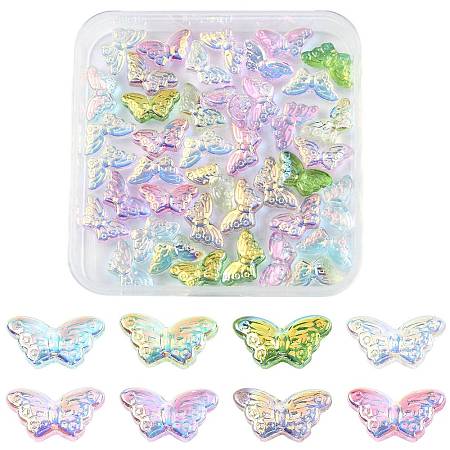 50Pcs 8 Colors Transparency Electroplate Glass Beads Set GLAA-FS0002-39-1