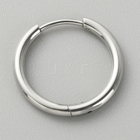 316L Surgical Stainless Steel Huggie Hoop Earrings for Girl Women EJEW-TAC0011-11C-P-1