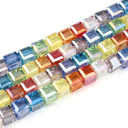 Transparency Glass Beads Strands GLAA-T025-04A-01-1