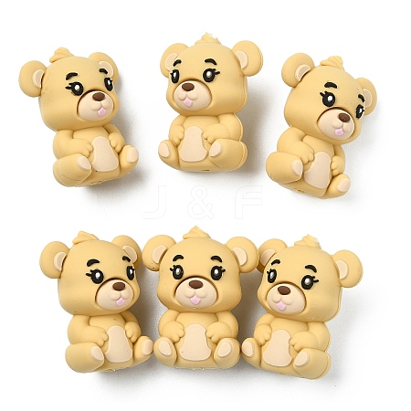 6Pcs Silicone Beads SIL-YW0002-14E-1