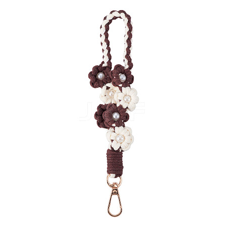Hand-woven Flower Pendant Decorations KEYC-TAC0009-02KCG-08-1