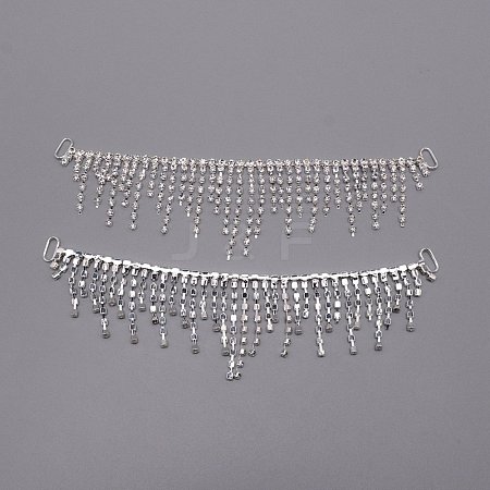 Brass Rhinestone Links FIND-WH0001-15-1