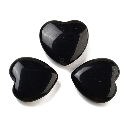 Heart Natural Obsidian Worry Stone G-C134-06A-18-1