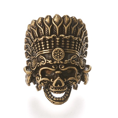 Retro Brass Beads KK-L006-001AB-1