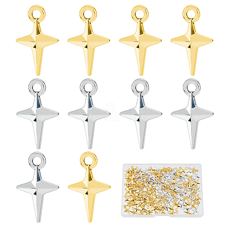 240Pcs 2 Colors Alloy Pendants FIND-FH0011-68-1