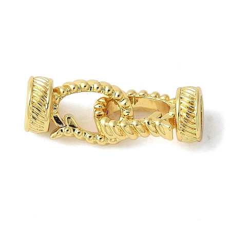 Brass Fold Over Clasps KK-M320-27G-1
