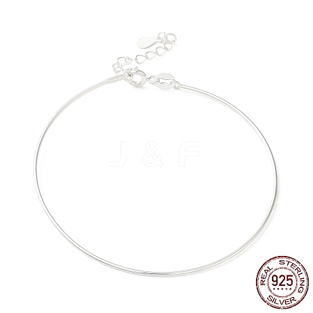 925 Sterling Silver Bangles LS-BJEW-G681-01B-S-1