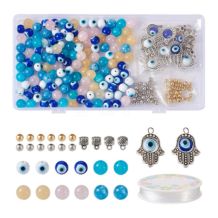 DIY Evil Eye Bracelet Making Kit DIY-FW0001-33-1