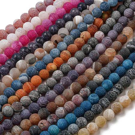 Natural Weathered Agate Beads Strands G-P538-A01-1