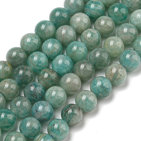 Natural Amazonite Beads Strands X-G-K068-03-6mm-01-1