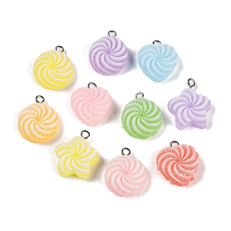 Opaque Resin Pendants RESI-D074-02A-1