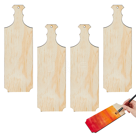 Mini Pine Wooden Cutting Board with Handle AJEW-WH0455-015-1