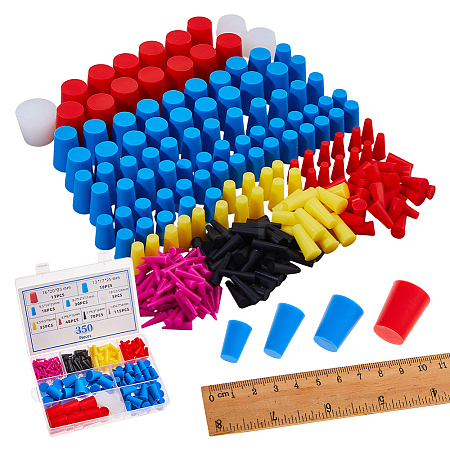350Pcs Silicone Plugs AJEW-WH0752-326B-1