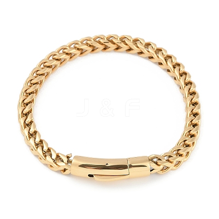 304 Stainless Steel Wheat Chain Bracelets STAS-L692-001G-1