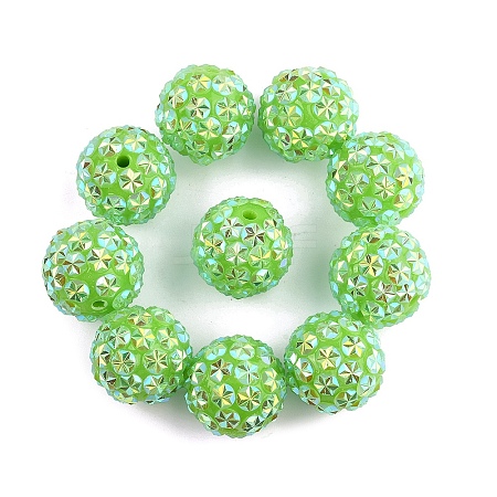 10Pcs Opaque Acrylic Beads OACR-YW0003-35K-1