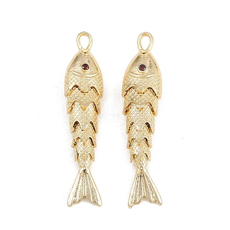 Brass Micro Pave Cubic Zirconia Pendants KK-A269-01C-G-1