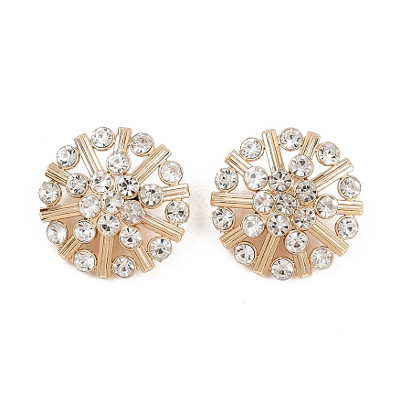 1-Hole Alloy Rhinestone Shank Buttons FIND-XCP0003-53-1