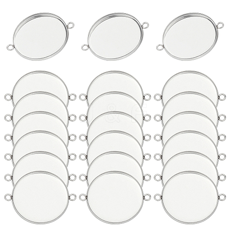50Pcs 304 Stainless Steel Cabochon Connector Settings STAS-HY0001-88-1