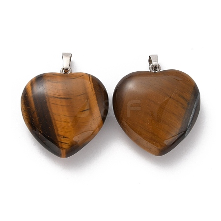 Natural Tiger Eye Pendants G-B042-02P-06-1