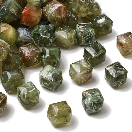 Opaque Acrylic Imitation Gemstone Beads OACR-G061-03D-1